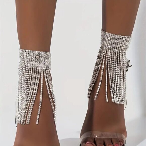 NON - BRAND Jewelry - Sexy Silver-Plated Rhinestone Anklet (Color Silvery)
